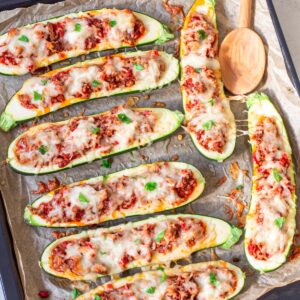 Stuffed Zucchini Boats with Ground Beef - Easy Recipe